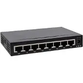 InLine 32308M Commutateur réseau 8 ports, Gigabit Ethernet, 10/100/1000Mbits/s, desktop, métal, sans ventilateur, ports blindés
