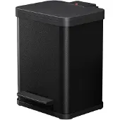 Hailo 0622-260 poubelle à pédale Öko duo plus M, 2x9 L, noir