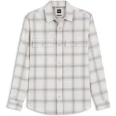 BOSS Chemise à carreaux décontractée en laine vierge mélangée