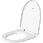 Duravit No.1 Abattant WC Blanc avec frein de chute et charnière en inox - 0020790000