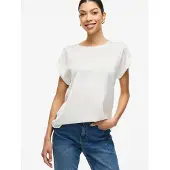 Vila T-shirt 'Elleette' blanc naturel