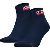 Levi's Socquettes - 2 Pack - Mid Cut - Marine - - 39/42 - Chaussettes