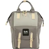 Bagmori Sac à langer beige / gris / noir / blanc