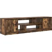 vidaXL Armoire TV chêne fumé 188,5x41x50 cm Bois composite