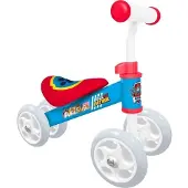 Stamp Mini-vélo sans pédales pour enfants de 1 à 3 ans, cadre ergonomique, selle large en mousse, guidon réglable, poignées anti-choc,