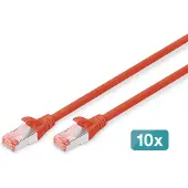 Digitus DK-1644020-R-10 Câble patch cat. 6, S/FTP, 2,0 m, rouge, par 10