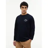 Tommy Hilfiger Script Stack Long Sleeve T-shirt Bleu M Homme