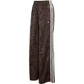 Adidas Pantalon 'SATIN SNAKE PRINT WIDE LEG TRACK' brun foncé / noir / blanc