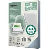 Fellowes Page de couverture PVC , transparent, format A4, pour reliure avec baguette en métal ou en plastique, 180 µm, 100