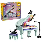 LEGO Creator 31392 3 en 1 : Piano Décoratif avec Chat, Jouet Rétro Transformable en Radio ou Tourne-disque, Cadeau dès 9 ans