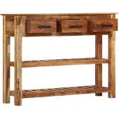 vidaXL Buffet avec 3 tiroirs 110x30x80 cm bois massif