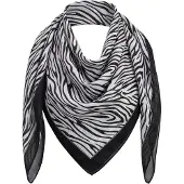 Faina Écharpe noir denim / blanc