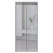INF Moustiquaire Pour Porte Avec Fermeture Aimantée Gris