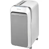 Fellowes Destructeur de documents Microshred LX 221, coupe micro-particules 2 x 12 mm, P-5, 30 l, capacité de coupe 20 feuilles, avec rouleaux, blanc