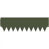 vidaXL Bordure de jardin, 10 pièces, 103 x 30 cm, acier, vert olive