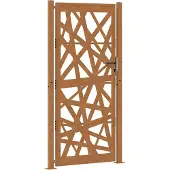 vidaXL Portail de jardin 105 x 205 cm en acier patiné, design léger