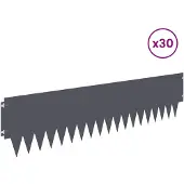 vidaXL Bordure de pelouse, 30 pièces, en métal