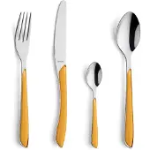 Amefa set de couverts Eclat jaune moutarde mat 24 pièces