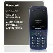 Panasonic KX-TF400EXC Téléphone 4G simple pour seniors, écran 2,4 pouces, bleu