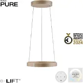 Paul Neuhaus Lampe suspendue ronde Pure E-Clipse bronze Ø 50cm