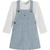 Tommy Hilfiger Set - Blouse/Spancer - Light Blue Rayures de chem - - 74 - Robe