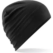 Beechfield Bonnet en laine Merino Black - Beechfield BF370