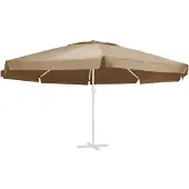 vidaXL Housse de rechange pour parasol Taupe 610 cm