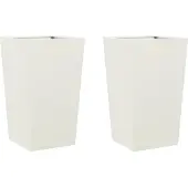vidaXL Jardinières 2 pcs blanc 45x45x75 cm acier