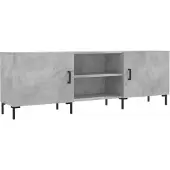 vidaXL Armoire TV gris béton 150x30x50 cm Bois composite