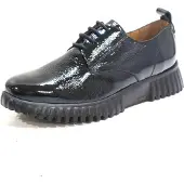 Wonders pour femme. A-4401_2024_5792 Flexfly 01 chaussures en cuir noir (39), 3 à 5 cm, Lacets, Casuel