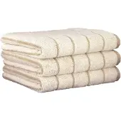 Cawoe Serviette beige / blanc naturel
