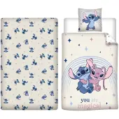 Disney Housse de couette et drap-housse Lilo & Stitch