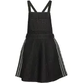 Adidas Denim Dungarees Sleeveless Short Dress Noir 7-8 Years Fille