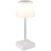 Globo Lampe de table LED, blanc, variateur tactile, batterie, H 25,5 cm