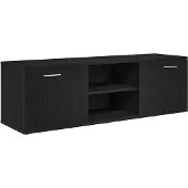 vidaXL Armoire TV Chêne noir 120x34x37 cm Bois composite