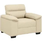 vidaXL Fauteuil Crème 100x81x84 cm Tissu