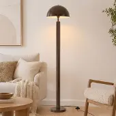 LumenXL Lampadaire champignon Alexi en métal - marron