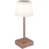 Globo Lampe de table LED, champagne, variateur tactile, batterie, H 25,5 cm