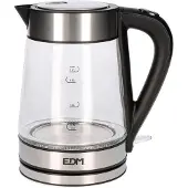 EDM Bouilloire Verre Inox ébullition Rapide, Design élégant -