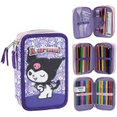 Hello Kitty Trousse à Trois Compartiments Kuromi