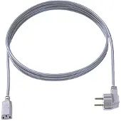 Bachmann Fiche d'alimentation Type C13Koppler Câble d'alimentation (2 m), Câble d'alimentation, Gris