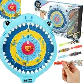 Woopie Jeu de fléchettes magnétique Coffret de fléchettes Happy Shark