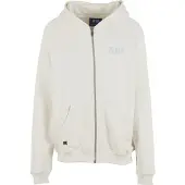 PEQUS Veste de survêtement bleu-gris / blanc naturel