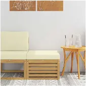 vidaXL Tabouret d'extérieur en bois massif d'acacia blanc