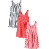 MINOTI Robe marine / rose / rouge / blanc
