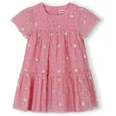 MINOTI Robe jade / abricot / rose clair