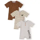 MINOTI Barboteuse / body crème / beige clair / caramel / noir