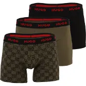 HUGO Boxers kaki / rouge / noir