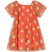 MINOTI Robe jaune / menthe / orange fluo
