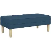 vidaXL banc Bleu 113 x 57 x 39 cm tissu